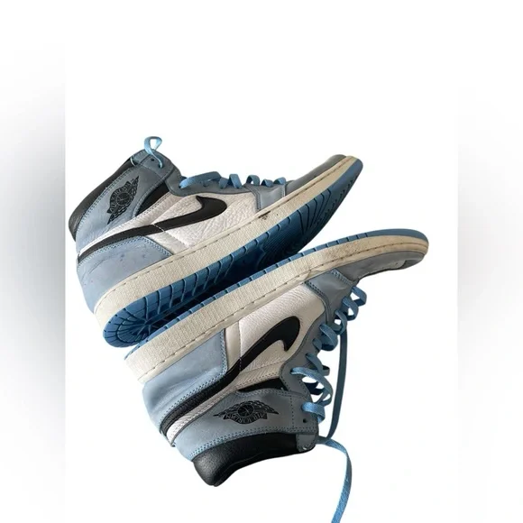 Size 12- Jordan 1 Retro OG High University Blue Black Leather (555088-134) - Picture 6 of 7